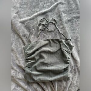 Whitefox halterneck pinstripe top (M, brand new)